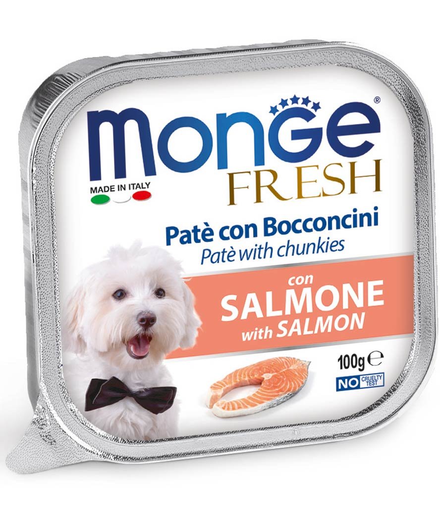 Monge Fresh Paté e Bocconcini con Salmone 100 g per cani