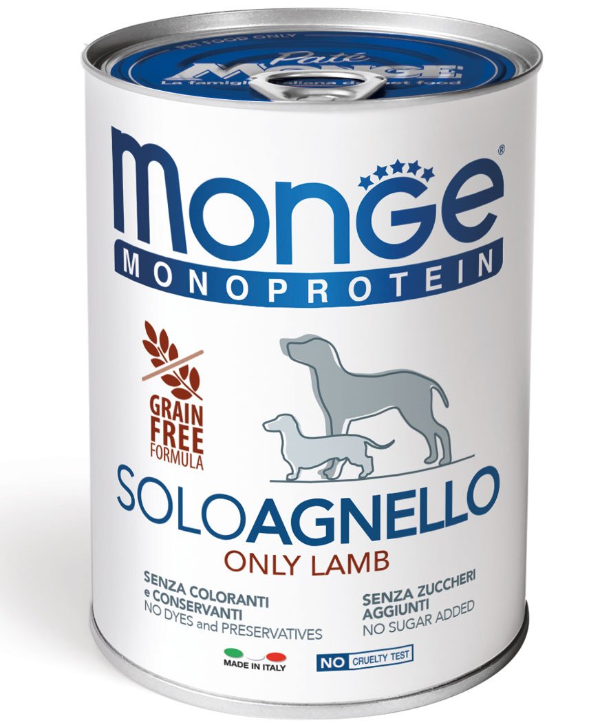 Monge Monoproteico Solo Agnello 400 g per cani