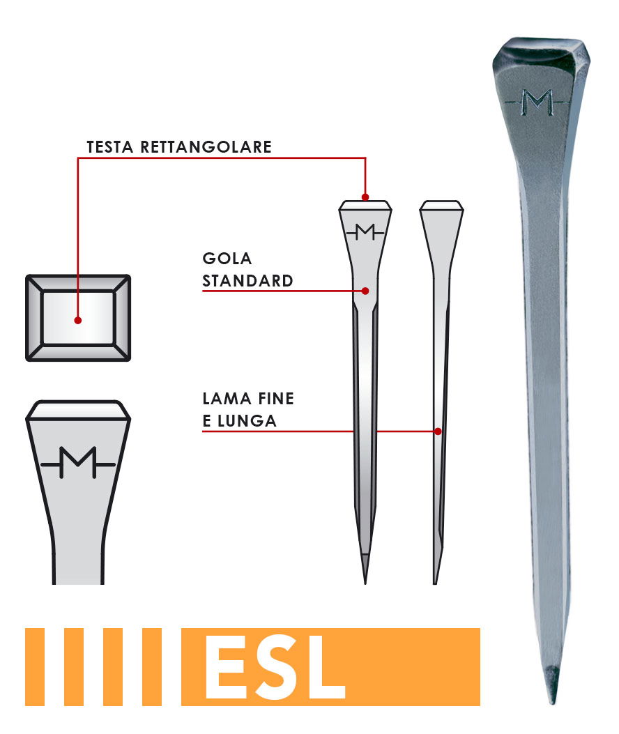 Chiodi Mondial per cavalli sportivi e da passeggiata E SL