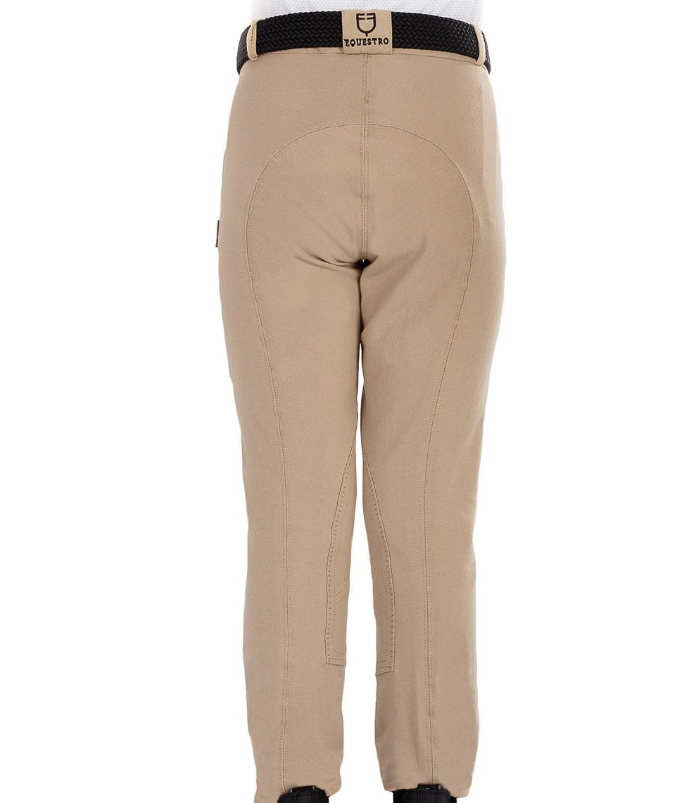 PROMOZIONE Pantaloni equitazione estivi BIANCO 42 per bambino jodphur LEILANI in cotone leggero a vita bassa elasticizzato - foto 1