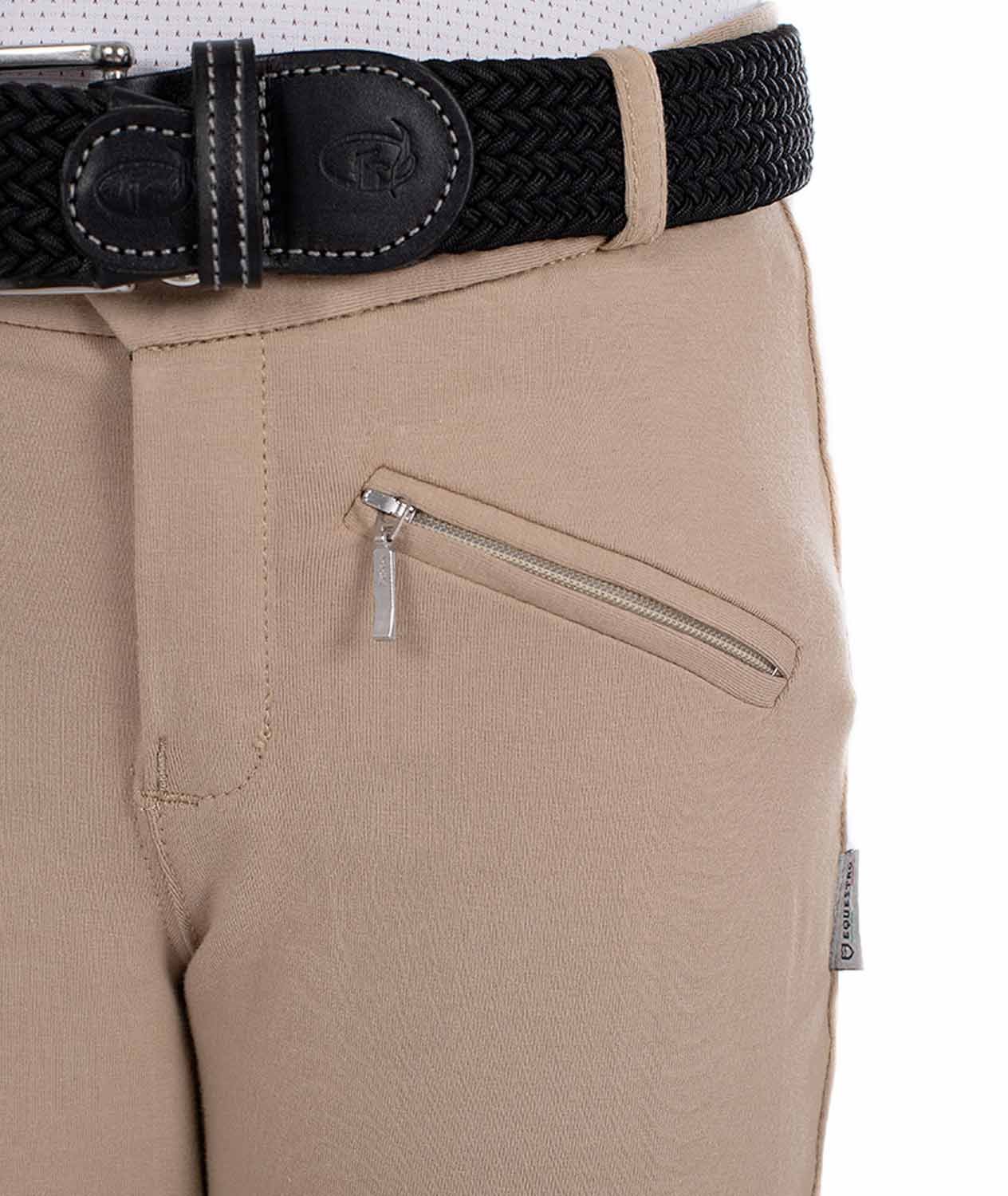 PROMOZIONE Pantaloni equitazione per bambino LEILANI in cotone leggero a vita bassa elasticizzato BEIGE 32 - foto 2