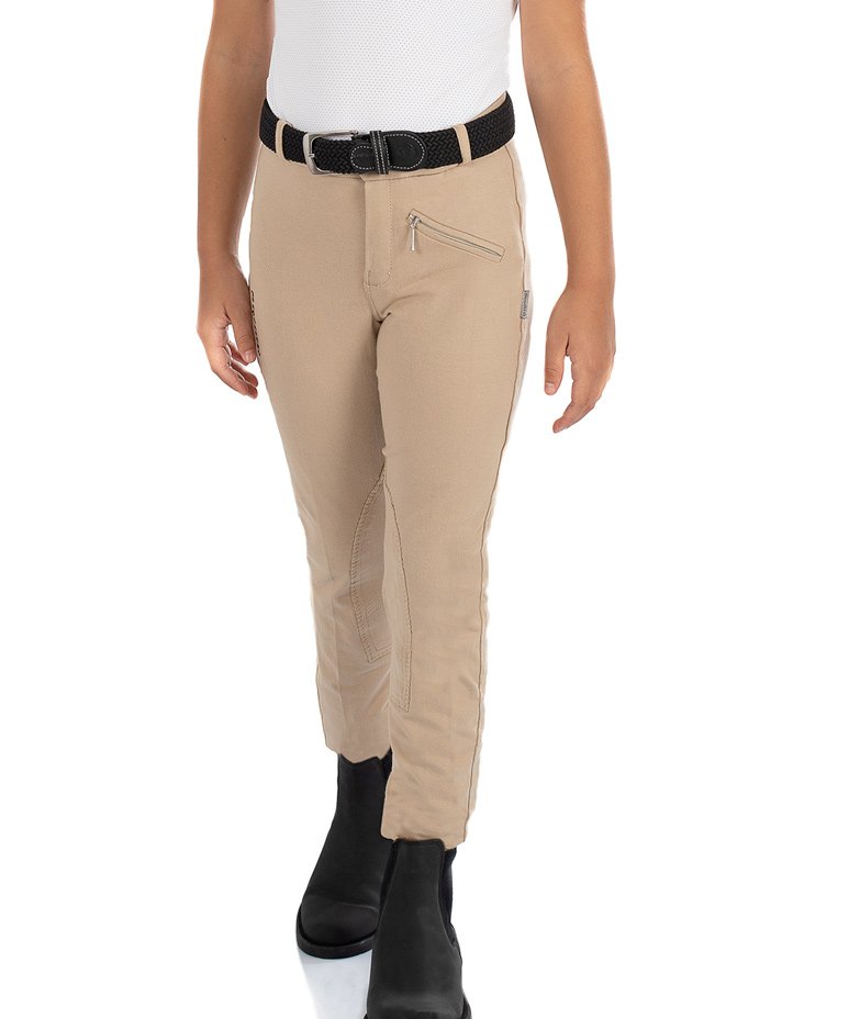 PROMOZIONE Pantaloni equitazione estivi BIANCO 42 per bambino jodphur LEILANI in cotone leggero a vita bassa elasticizzato - foto 3