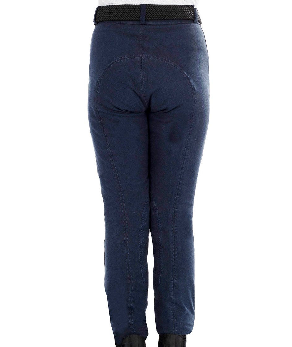 PROMOZIONE Pantaloni equitazione per bambino LEILANI in cotone leggero a vita bassa elasticizzato BEIGE 32 - foto 5