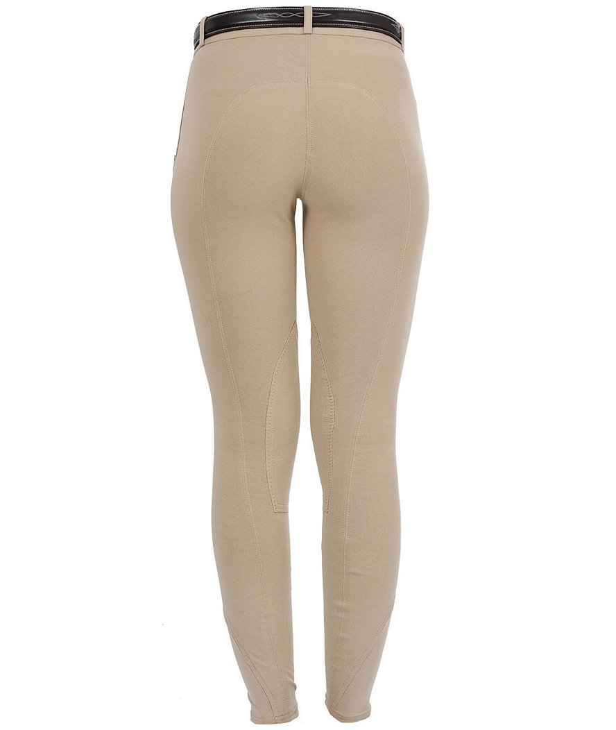 Pantalone da donna per equitazione SELENE aderente a vita bassa taglio anatomico in cotone leggero elasticizzato - foto 3