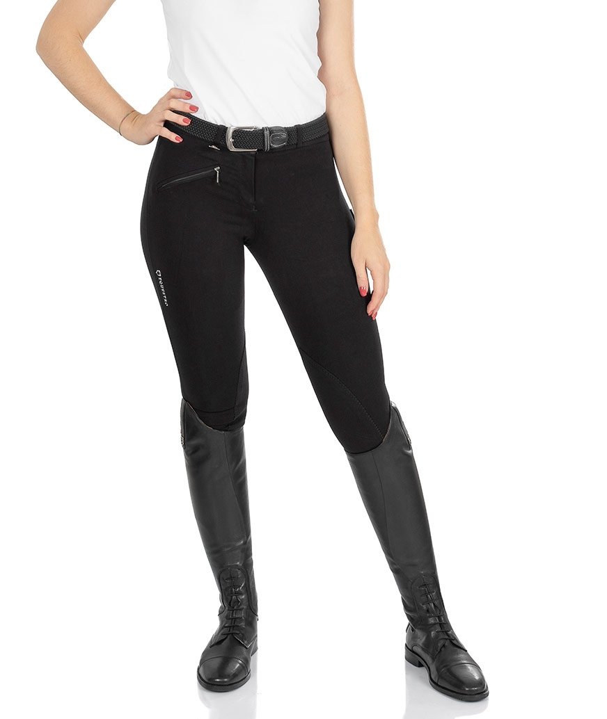Pantalone da donna per equitazione SELENE aderente a vita bassa taglio anatomico in cotone leggero elasticizzato - foto 6