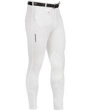 PROMOZIONE Pantalone da uomo per equitazione URANO a vita bassa in cotone leggero elasticizzato BIANCO 56