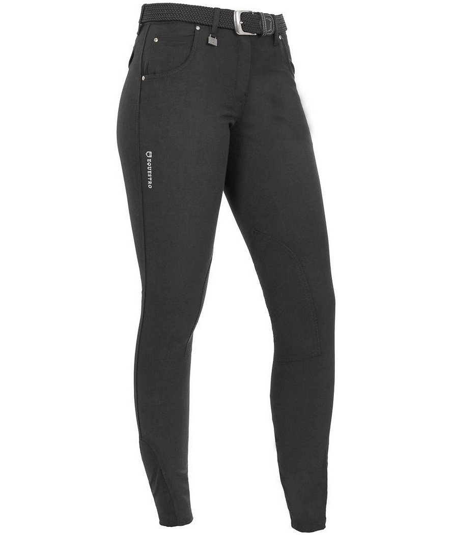 PROMOZIONE Pantalone da donna per equitazione RACE in cotone elasticizzato taglio anatomico due tasche con zip BLU 38 - foto 12