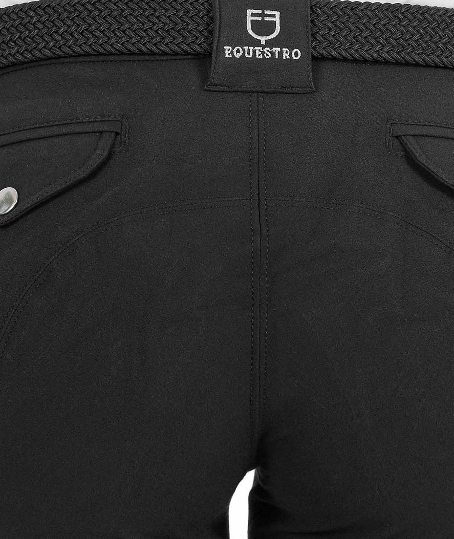 PROMOZIONE Pantalone da donna per equitazione RACE in cotone elasticizzato taglio anatomico due tasche con zip BLU 38 - foto 14