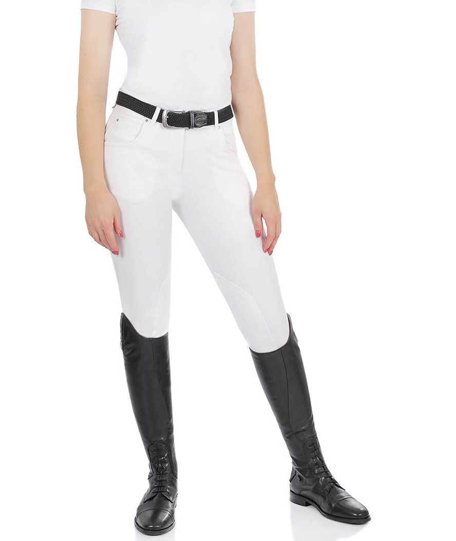 PROMOZIONE Pantalone da donna per equitazione RACE in cotone elasticizzato taglio anatomico due tasche con zip BLU 38 - foto 19