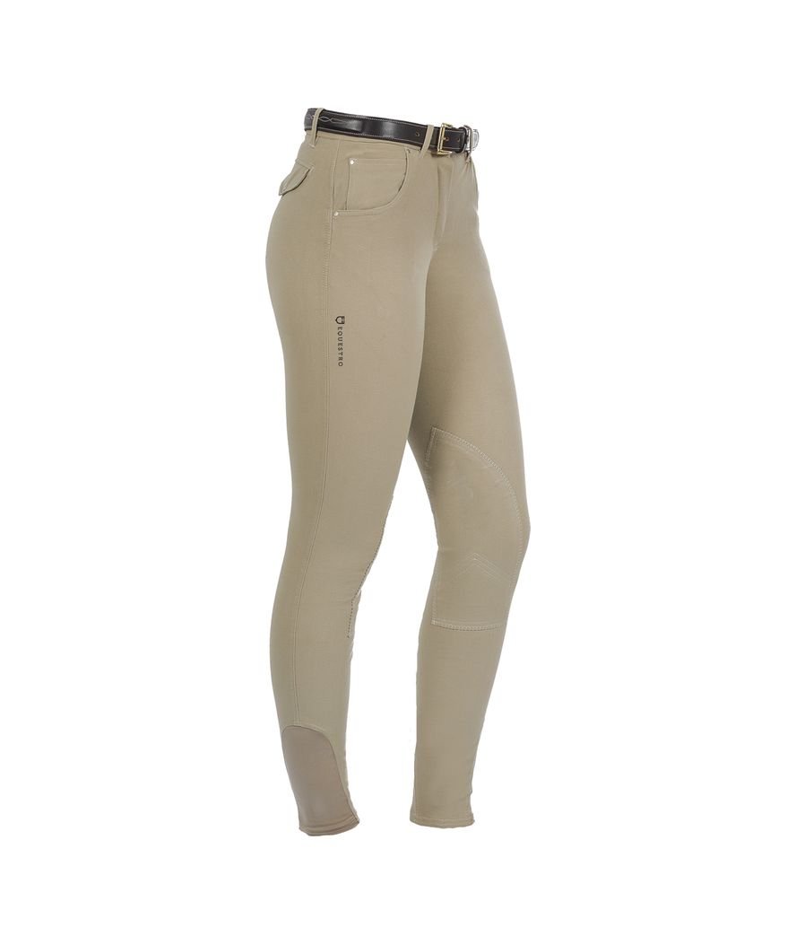 PROMOZIONE Pantalone da donna per equitazione RACE in cotone elasticizzato taglio anatomico due tasche con zip BLU 38 - foto 3