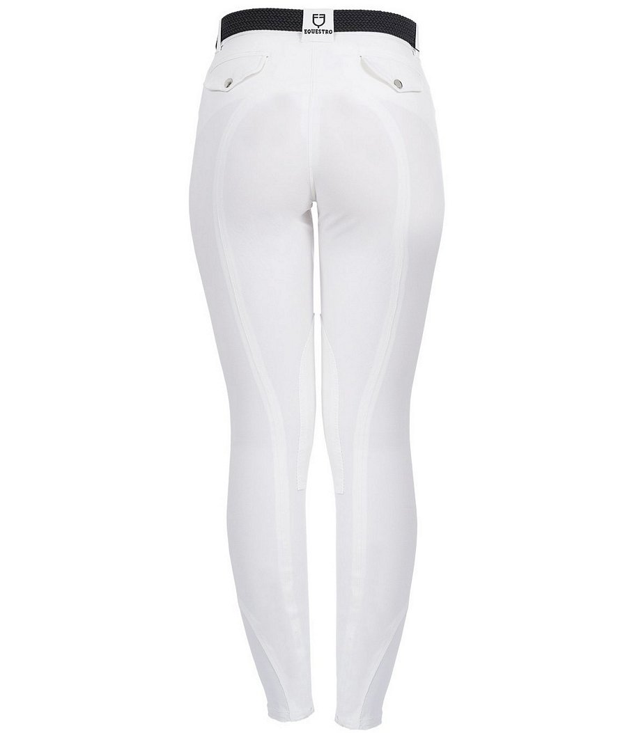 PROMOZIONE Pantalone da donna per equitazione RACE in cotone elasticizzato taglio anatomico due tasche con zip BLU 38 - foto 9