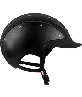 Cap equitazione Casco Master 6 con pelle laterale e scamosciato al centro