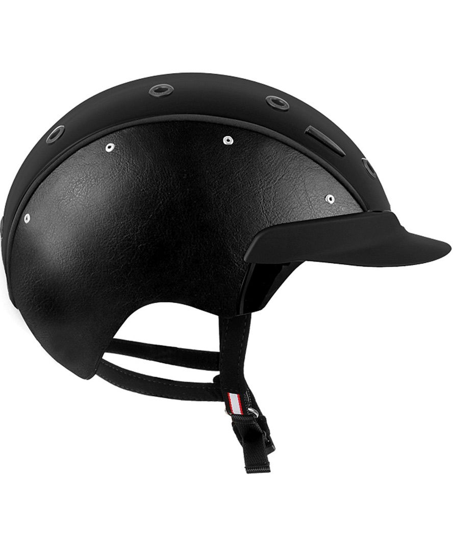 Cap equitazione Casco Master 6 in pelle laterale e scamosciato al centro