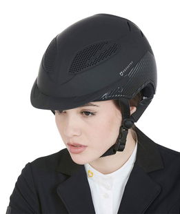 PROMOZIONE Casco da equitazione Stealth omologato VG1 regolabile e ventilato S/M 50/56 cm NERO
