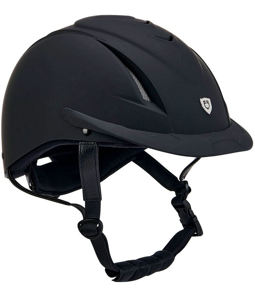 PROMOZIONE Casco da equitazione Maverick nero Omologato VG1 ventilato con rotella di regolazione S-M NERO