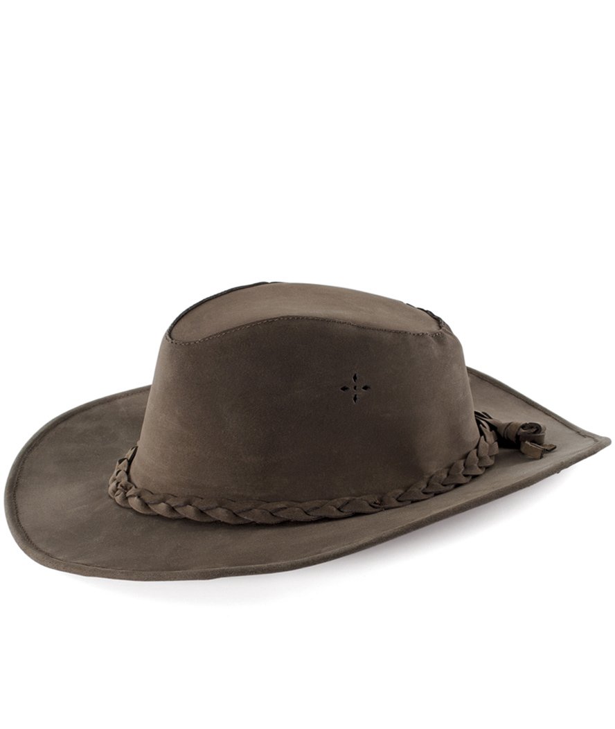 Cappello western in cuoio