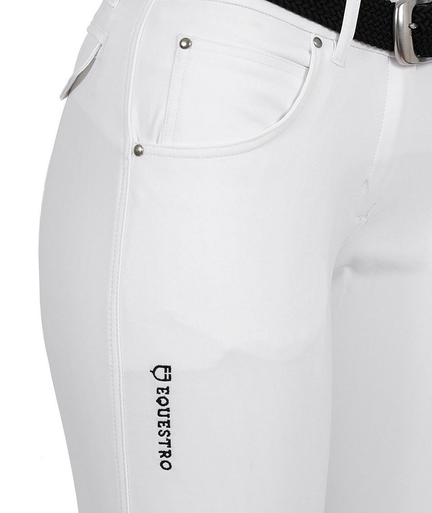 Pantalone da donna modello Olimpia con taglio anatomico inserti in lycra e grip sulle ginocchia - foto 12