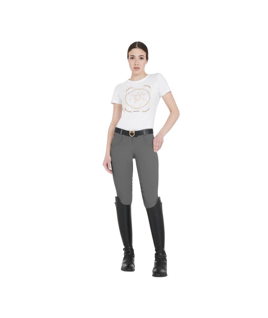 Pantalone da donna modello Olimpia con taglio anatomico inserti in lycra e grip sulle ginocchia - foto 4