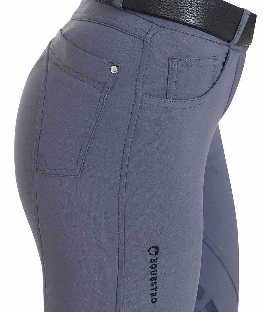 Pantaloni da equitazione donna Clio elasticizzati e anatomici con grip sulle ginocchia - foto 4