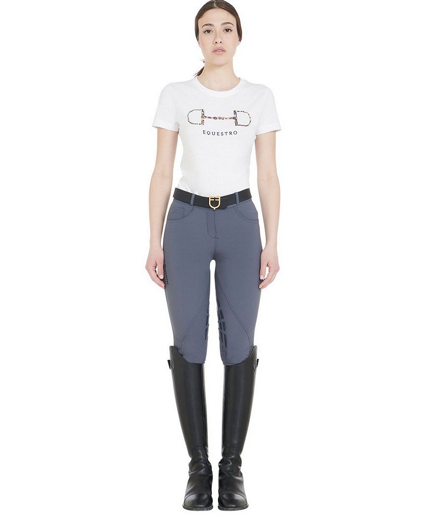 Pantaloni da equitazione donna Clio elasticizzati e anatomici con grip sulle ginocchia - foto 5