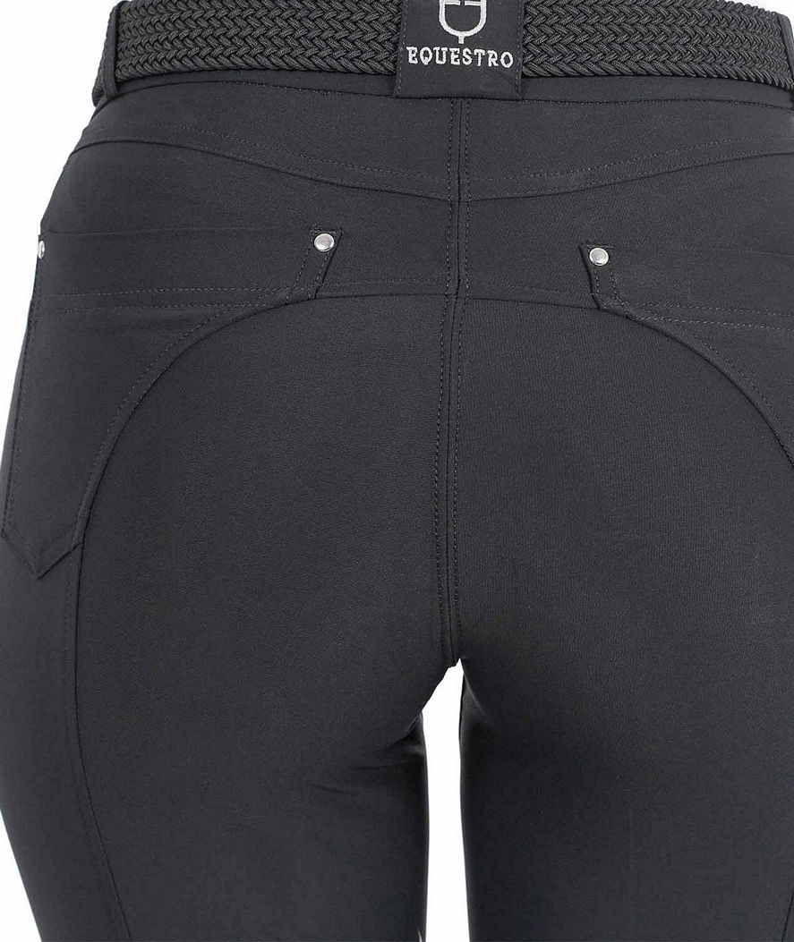 Pantaloni da equitazione donna Clio elasticizzati e anatomici con grip sulle ginocchia - foto 8