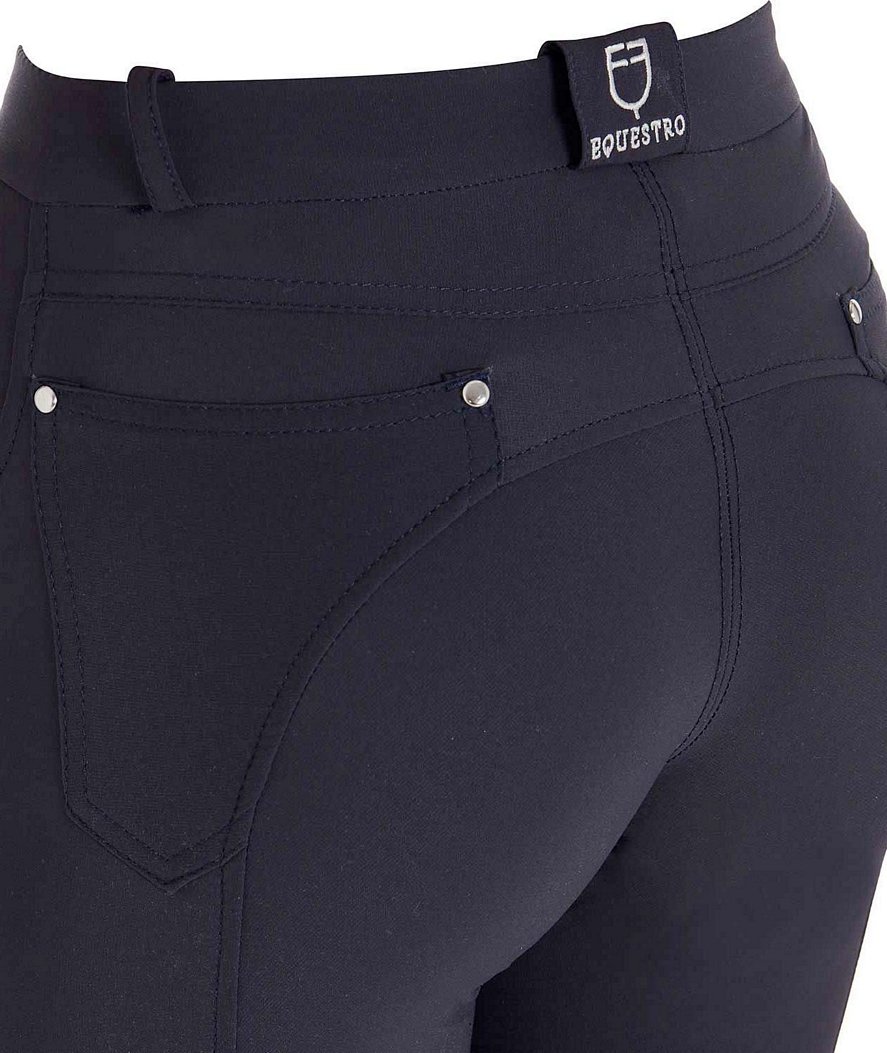 Pantaloni equitazione donna Xeni elasticizzati aderenti con grip sulle ginocchia - foto 12