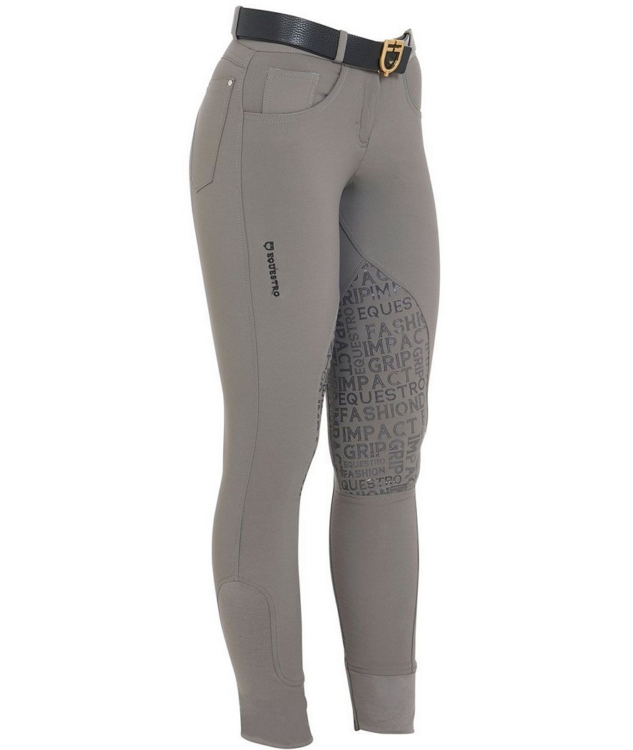 Pantaloni equitazione donna Xeni elasticizzati aderenti con grip sulle ginocchia - foto 14