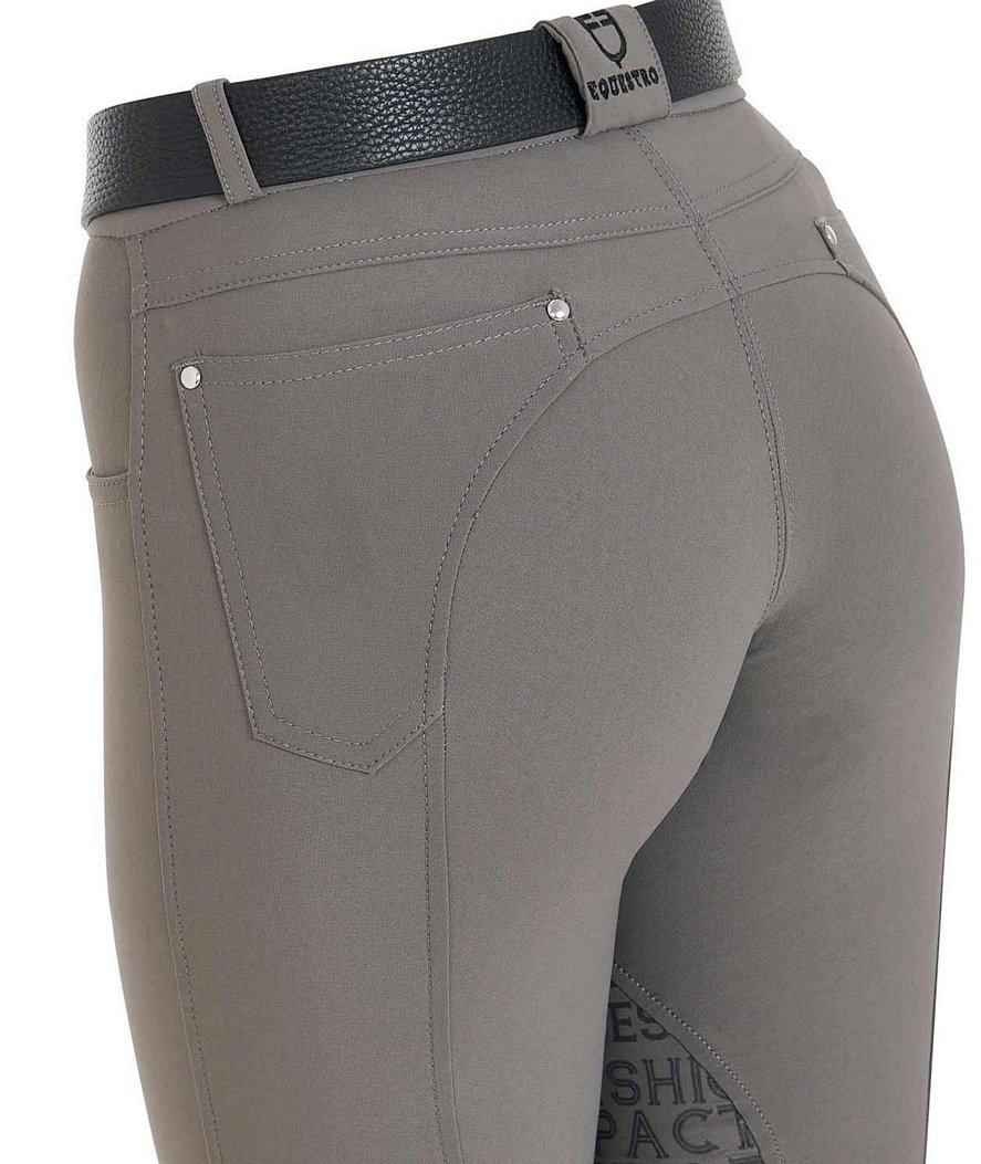 Pantaloni equitazione donna Xeni elasticizzati aderenti con grip sulle ginocchia - foto 17