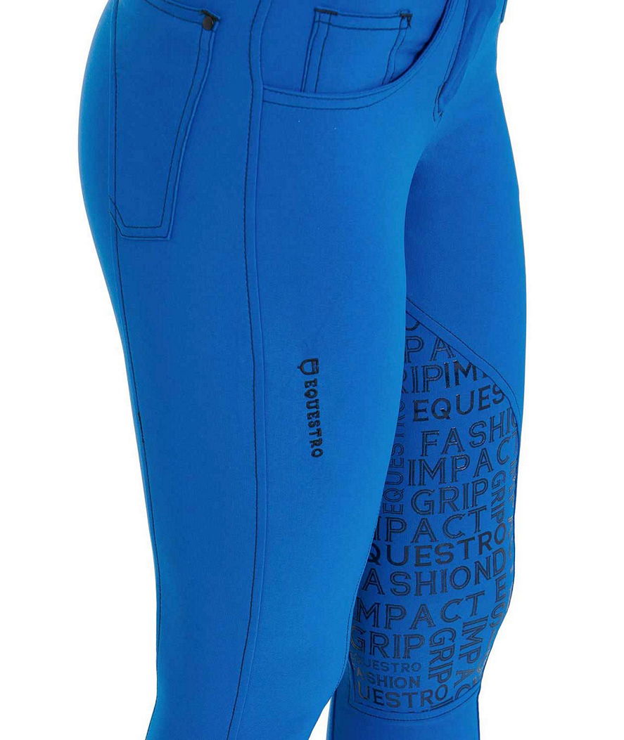 Pantaloni equitazione donna Xeni elasticizzati aderenti con grip sulle ginocchia - foto 21