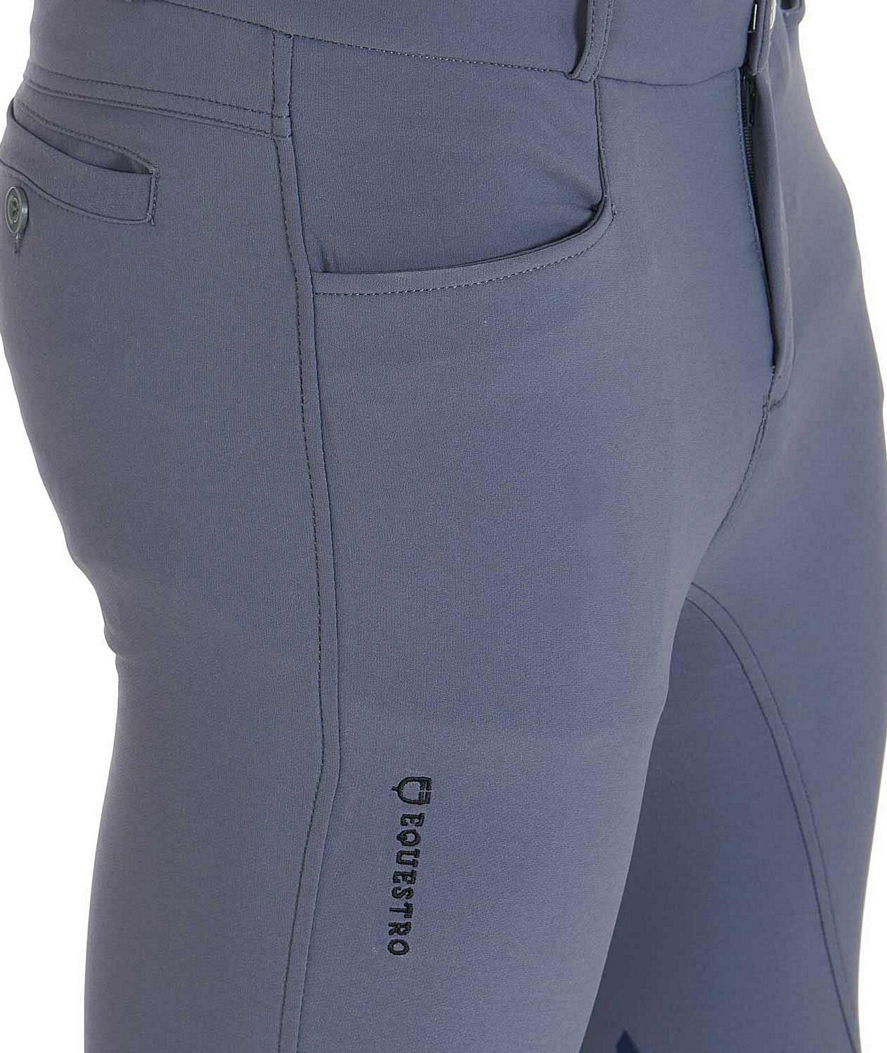 Pantaloni da equitazione per uomo modello Nestor in tessuto tecnico con grip - foto 12