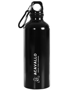 Borraccia in alluminio ACavallo con tappo in plastica e moschettone 500 ml