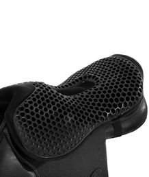 PROMOZIONE Copriseggio inglese da salto terapeutico in gel A Cavallo Gel-Out per area del pube con foro anteriore NERO L