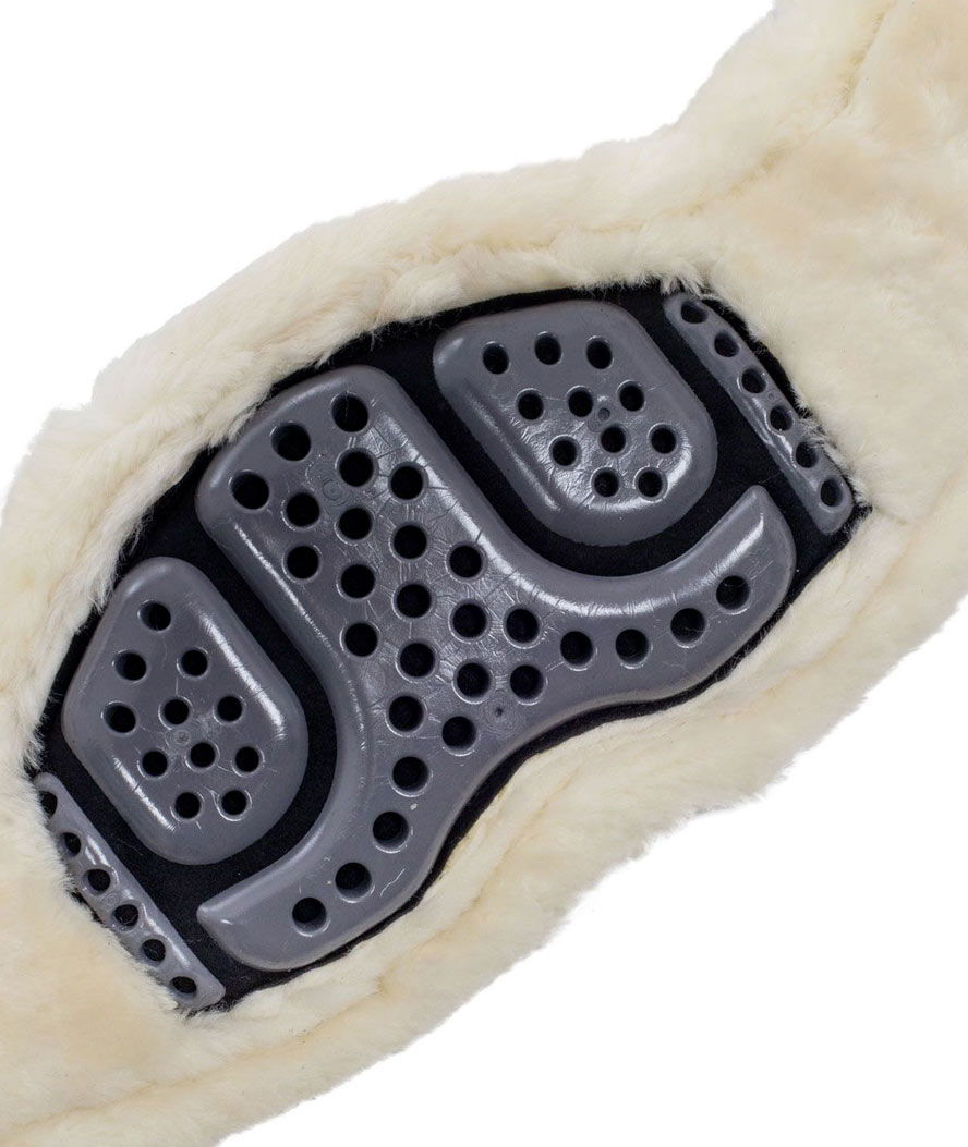PROMOZIONE Sottopancia da dressage con bordo lana ecologica e inserto in gel 55 CM NERO - foto 4