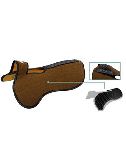 Sottosella compensatore ACavallo garrese aperto con spessore regolabile a scelta, salvagarrese e doppio feltro a contatto con il cavallo