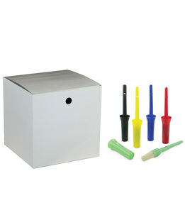 Set 24 pennelli in plastica con cappuccio