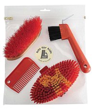 Set grooming completo spazzole pettine nettapiedi