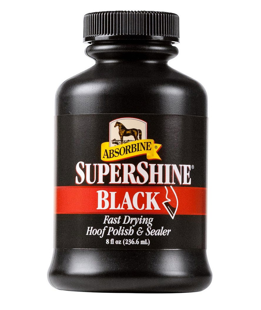 Absorbine Supershine Black Hoof polish olio per zoccoli lucidante e sigillante nero 