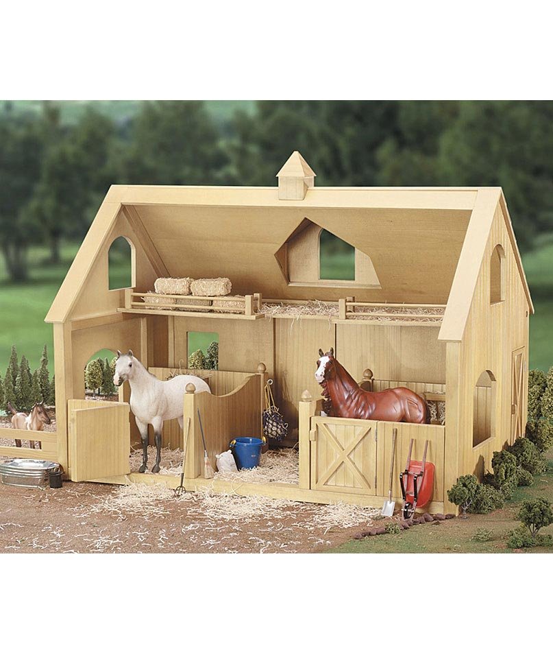 Fienile in legno Deluxe Wood Barn with Cupola Breyer in scala 1:9 23 cm