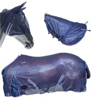 Coperta rete antimosche cavalli maschera copricollo