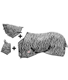 Coperta rete antimosche cavalli maschera copricollo staccabili