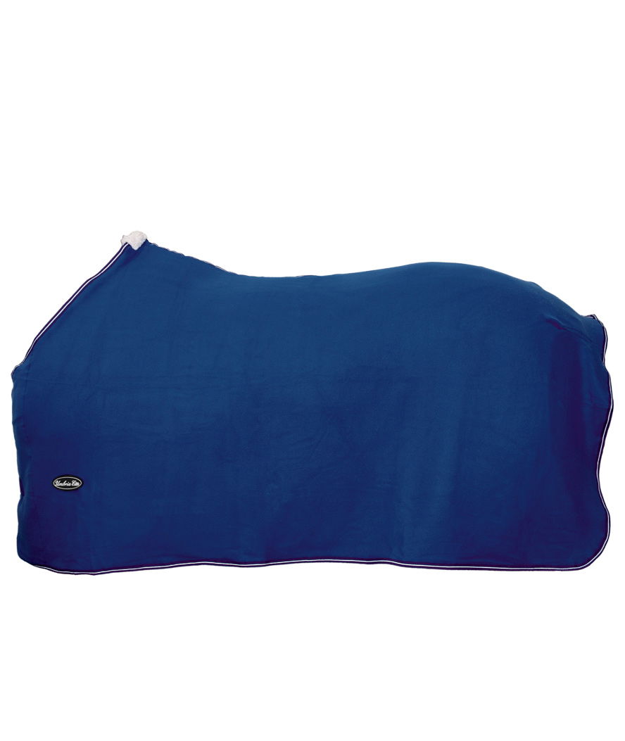 PROMOZIONE Coperta in pile con chiusura sul petto e rinforzo antifiaccatura sul garrese BLU 155 CM