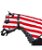Cappuccio per cavalli in tessuto traspirante imbottito 300g soggetto bandiera USA con apertuta occhi e orecchie - foto 1