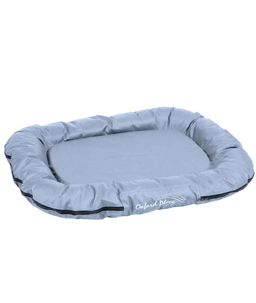 Cuscino in tessuto idrorepellente e antisporco per cani e gatti modello Oxford 120x85 cm colore azzurro