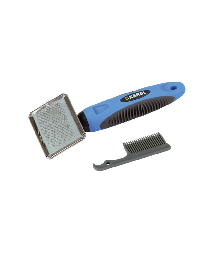 Spazzola cardatore per cani kerbl ergonimico per la rimozione del pelo 16 x 6 cm