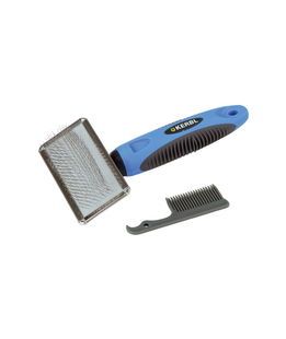 Spazzola cardatore per cani kerbl ergonimico per la rimozione del pelo 16 x 9 cm