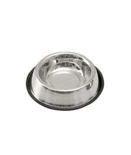 Ciotola in acciaio con bordo in gomma antiscivolo per cani 700 ml