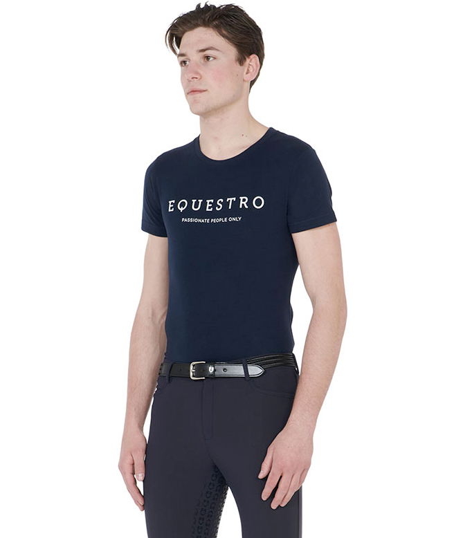 T-shirt da equitazione per uomo a maniche corte in cotone con stampa Equestro - foto 3