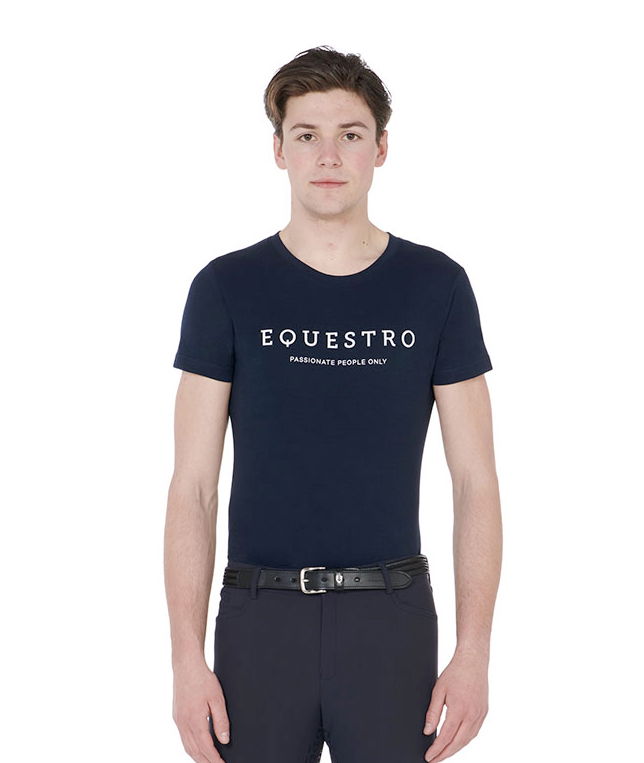 T-shirt da equitazione per uomo a maniche corte in cotone con stampa Equestro - foto 9