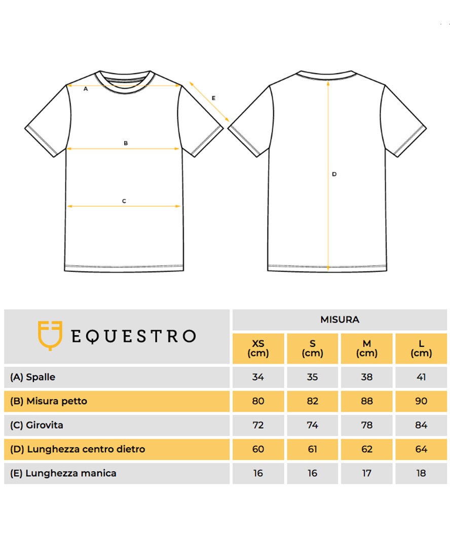 T-shirt da equitazione per donna a maniche corte in cotone con stampa Equestro - foto 20