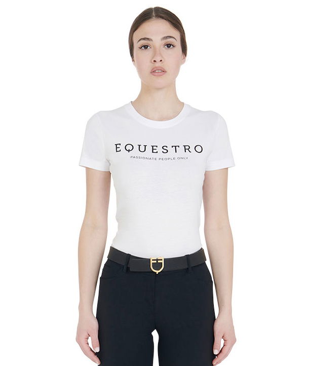 T-shirt da equitazione per donna a maniche corte in cotone con stampa Equestro - foto 9